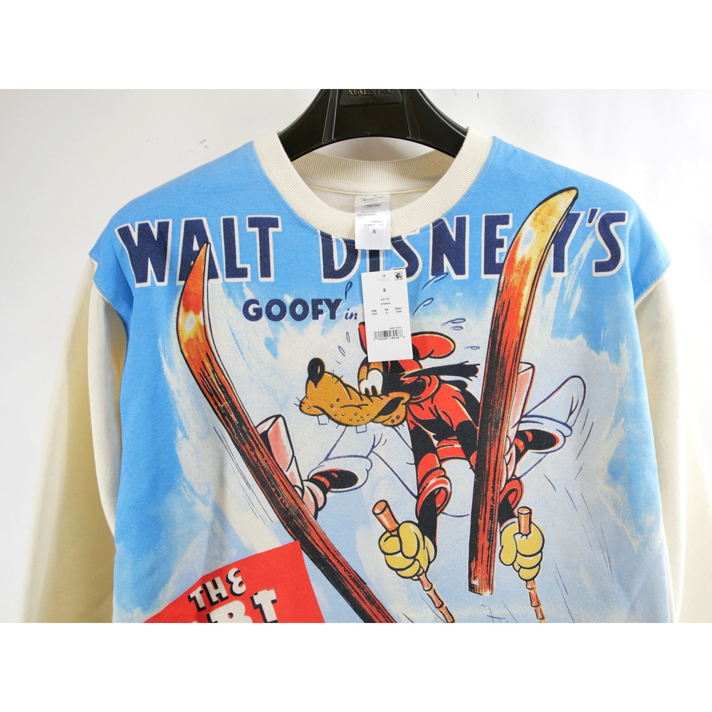 Disney Goofy Art of Skiing Graphic Sweatshirt Size S Crew Neck Pullover - Picture 2 of 7
